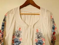 Gerry Weber Bluse Tunica mit Stickerei / Gr. 42 / weiß Hessen - Büttelborn Vorschau