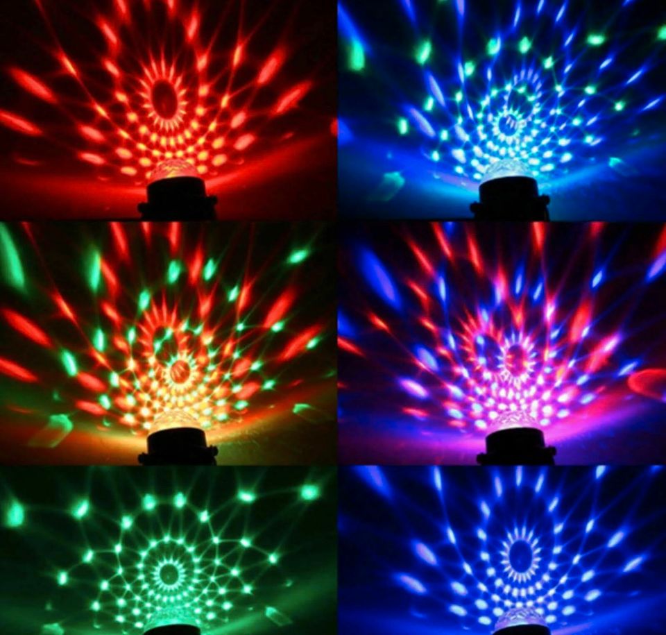 4xLED RGB Bühnenbeleuchtung Discokugel Lichteffekt Ball Party in Bebra