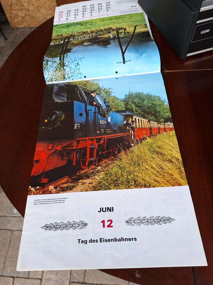 Kalender Eisenbahn 1983 Eisenbahnkalender transpress in Sitzendorf