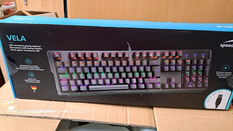 SPEEDLINK VELA LED Mechanical gaming keyboard Black DE Layout in Essen -  Bredeney | Tastatur & Maus gebraucht kaufen | eBay Kleinanzeigen ist jetzt  Kleinanzeigen