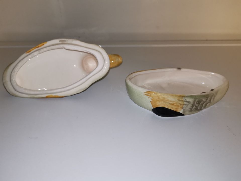 Deckeldose Ente Schmuckaufbewahrung Keramik-Dose Seifenschale in Limburgerhof