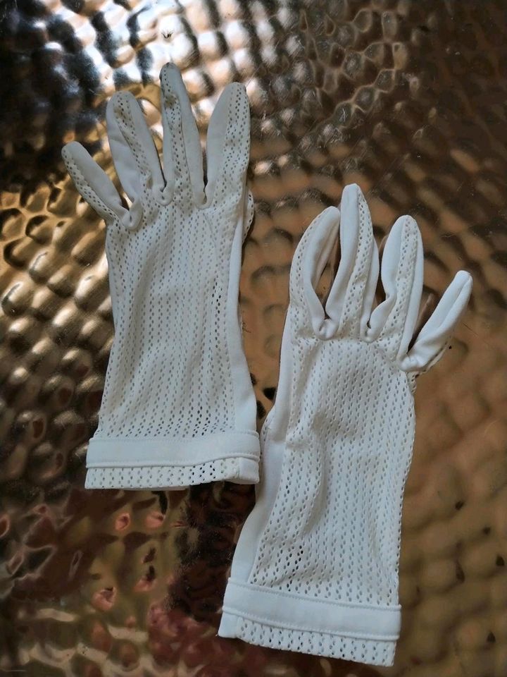 Vintage Handschuhe industrial leichter Stoff durchsichtig Gr. 6 in Nürnberg (Mittelfr)