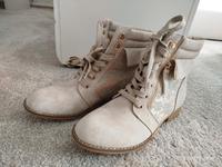 Stiefeletten beige 42 Sachsen - Kitzscher Vorschau