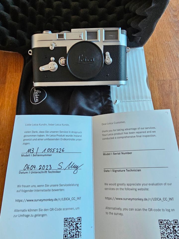 Leica M3 im Leica Service überholt mit Garantie neues Leder in Lemgo
