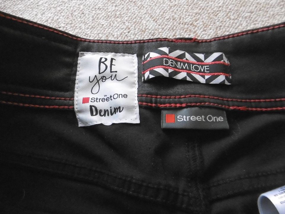 Street One Denim (Be You) Hose in Gr. 27 - schwarz glänzend in Dortmund