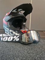 Motorcrosshelm Airoh S mit 100% Brille Bayern - Langenpreising Vorschau