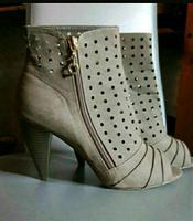 Sommerstiefelette 40 Peeptoe Taupe Hessen - Spangenberg Vorschau
