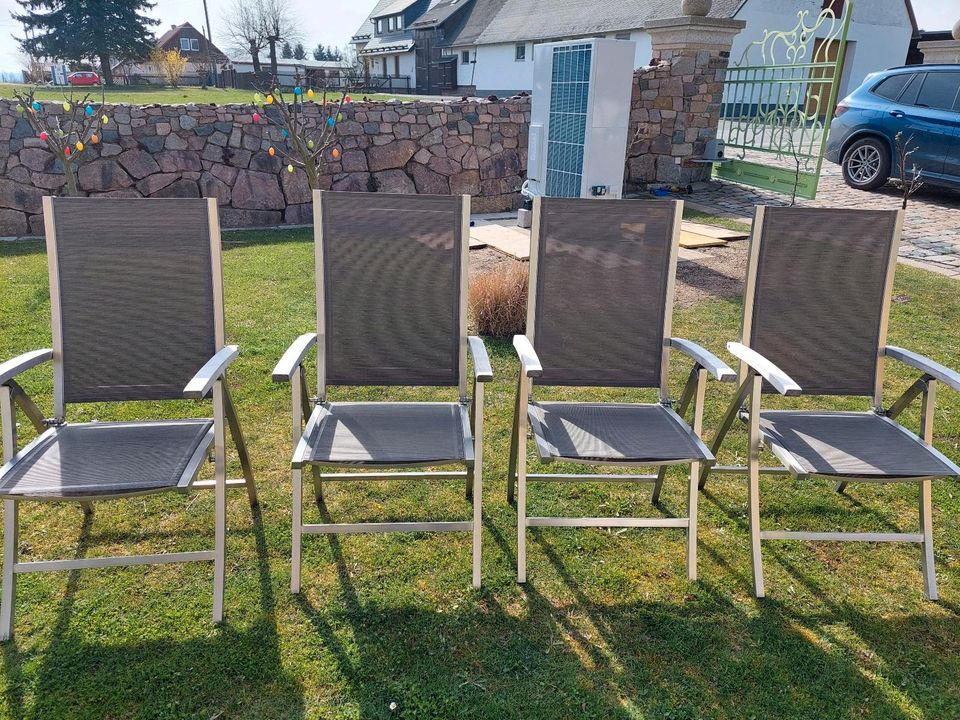 Gartenstühle mit Auflage, verstellbare Rückenlehne in Werdau