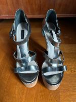 Kurt Geiger High Heels Sandalen Plateau 37 silber Frankfurt am Main - Nordend Vorschau