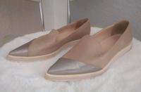 Pertini spitze Ballerinas Flats Pumps Gr. 37 1/2 beige metallic Hessen - Buseck Vorschau