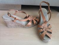 Spanische Leder Sandalen  Gr. 39 cognac Bayern - Gersthofen Vorschau