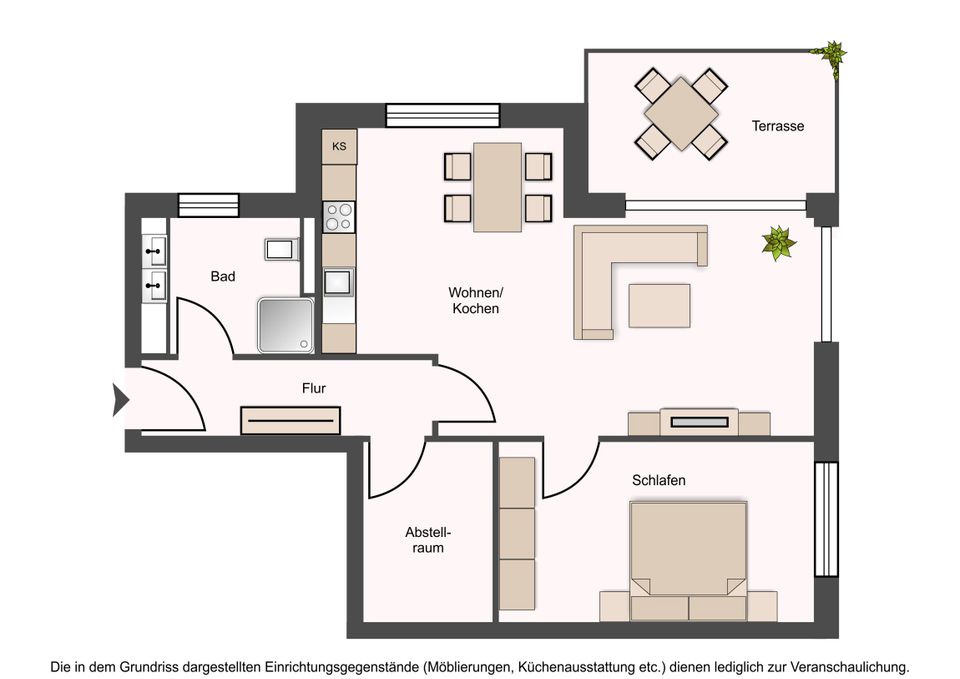 Neuwertige 2-Zimmerwohnung in zentraler Lage von Fredenbeck in Fredenbeck