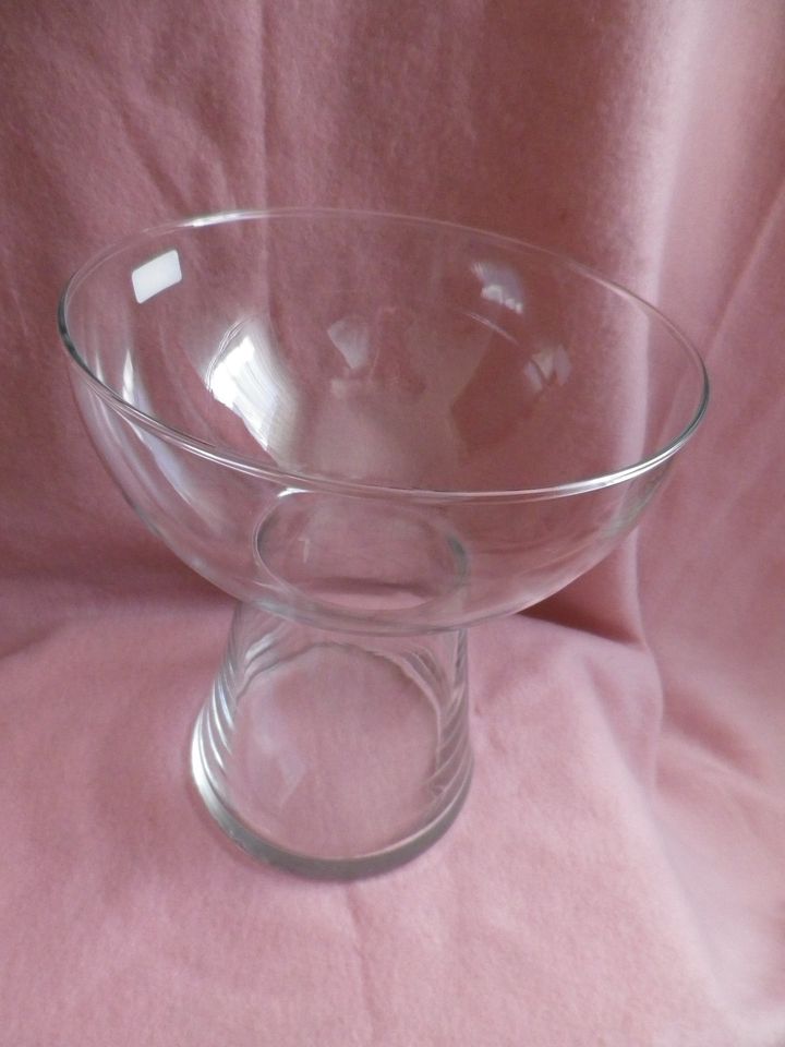 Leonardo Glas oder Kristallglas-Vase, H 24 cm, Durchm. 20 cm, unt in Netphen