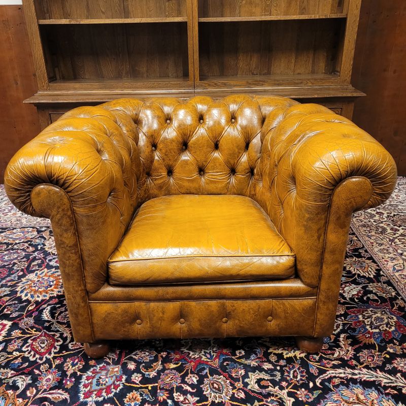 Chesterfield 1-sitzer sofa Cognac braun couch in Brüggen