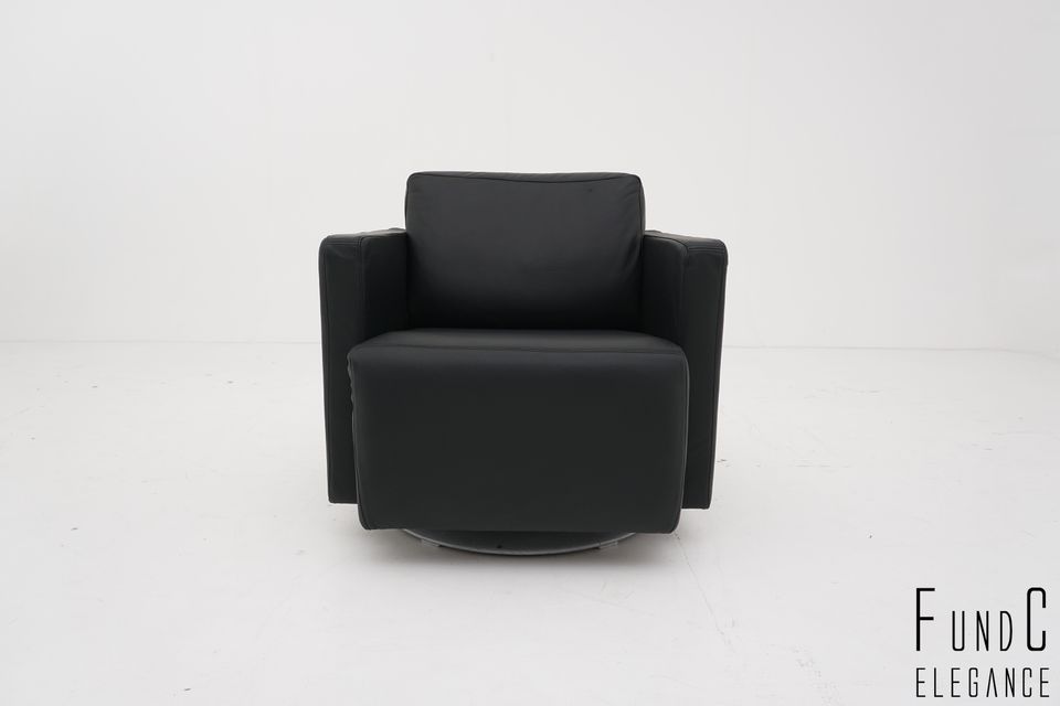 Walter Knoll Nelson 605 Sessel 4 Stück drehbar Leder schwarz in Unna