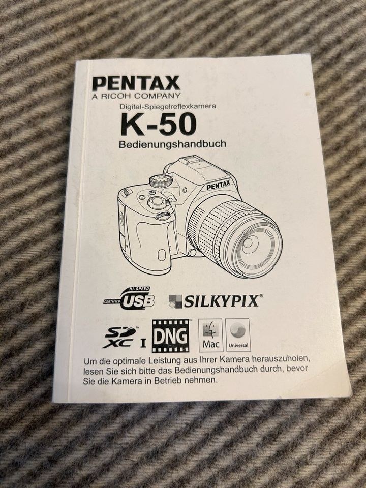Pentax K50, 18-55 mm, Software, Handbuch, 16GB SD | inkl. Versand in Berlin