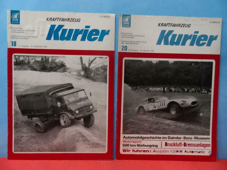 KFZ-Kurier 1969 u 70 - m. Unimog - Jaguar - Austin 1300 - Audi 60 in Kirchheimbolanden