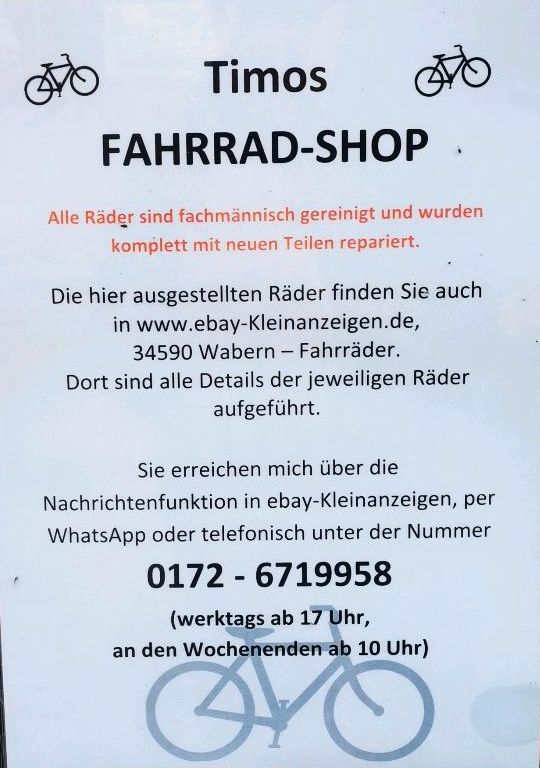 28Zoll unisex Stadt Fahrrad voll gefedert technisch einwandfrei in Wabern