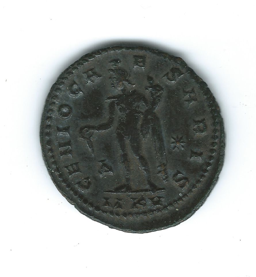 Römische Münze Maximinus II, as Caesar, Silvered AE Follis in München