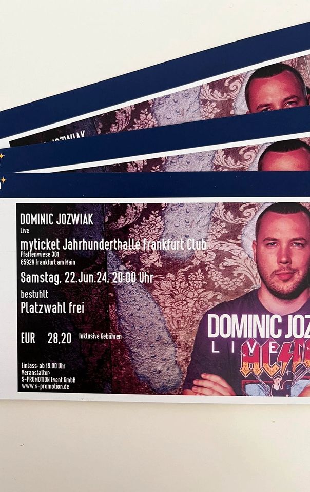 1x Ticket für Dominic Jozwiak abzugeben in Frankfurt am Main