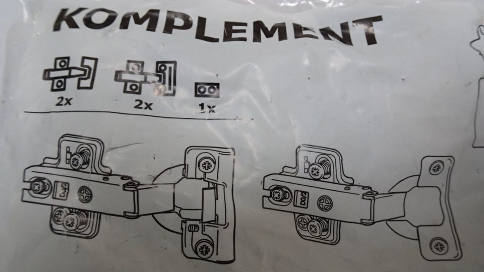 1-7x 4er SET SCHARNIERE Pax Schrank mit soft-close 302.145.04 ovp in Garbsen