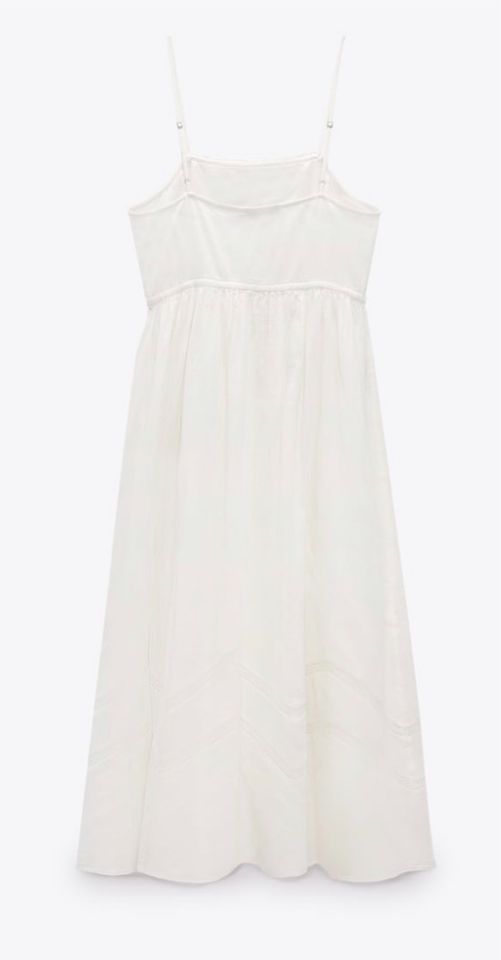 Zara Maxikleid Creme weiss Stickerei Gr M 38 off white in Berlin