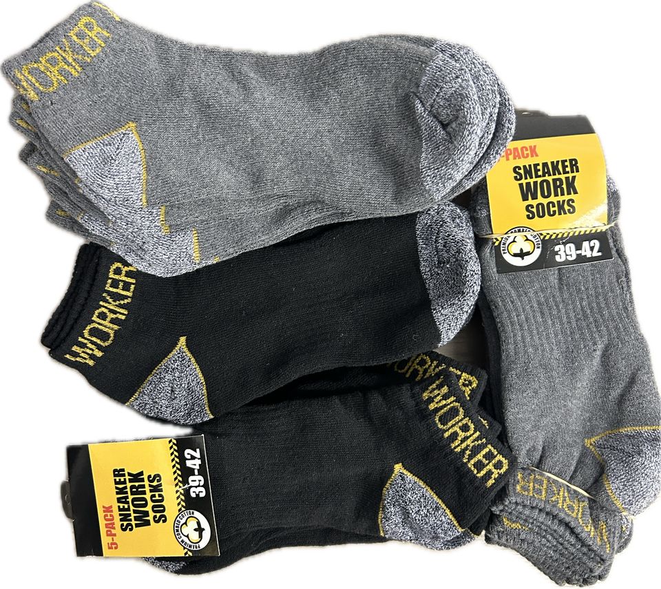 20 Paar Herren Work Sneaker Socken Strümpfe Baumwolle 39 - 42 in Viersen