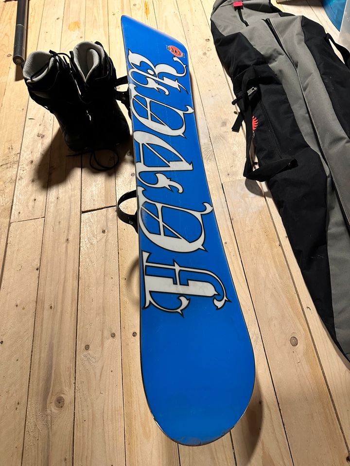 Snowboard Set Fever 152/39,5 in Schwarzenbach am Wald