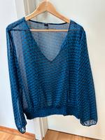 Bluse H&M, blau schwarz mit Herzen Nordrhein-Westfalen - Krefeld Vorschau
