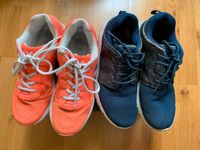 2 Paar Sneakers / Sportschuhe Gr 39, neon-orange & blau, Glitzer Düsseldorf - Pempelfort Vorschau