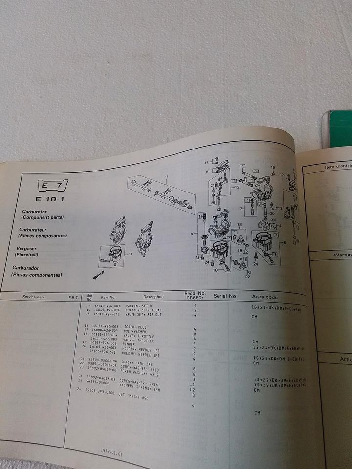 Honda CB 650z Ersatzteilkataloge 1978-1979 Stck.25€ in Recklinghausen