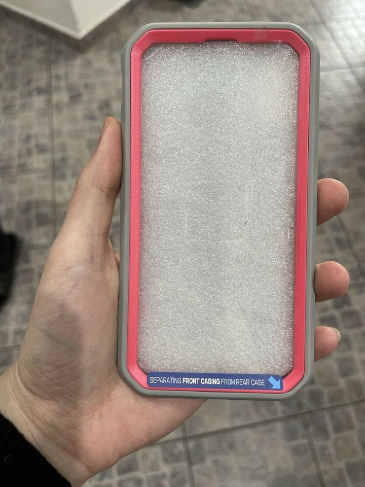 Panzer Handyhülle Pink grau inkl. Halterung für IPhone X NEU in Halver