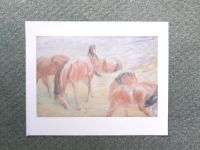 Bild Druck Grasende Pferde von Franz Marc ca. 40 x 50 cm weidende Brandenburg - Cottbus Vorschau
