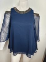 Tunika blau Pailletten 42 festlich Top Bluse Chiffon Nordrhein-Westfalen - Oberhausen Vorschau