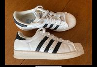 Adidas Superstar Weiß-blau Größe 38 2/3 neuwertig Echtleder Hessen - Eschwege Vorschau