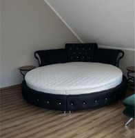 JVmoebel Design Bett Chesterfield rund Samt Schwarz Thüringen - Waltershausen Vorschau