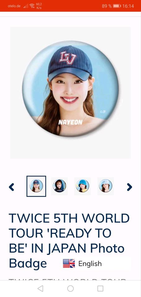 Twice - Japan - Ready To Be in Japan Badge Set !!! in Goldbeck