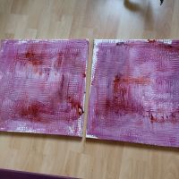 2 abstrakte Gemälde Leinwand rosa Sachsen - Bautzen Vorschau
