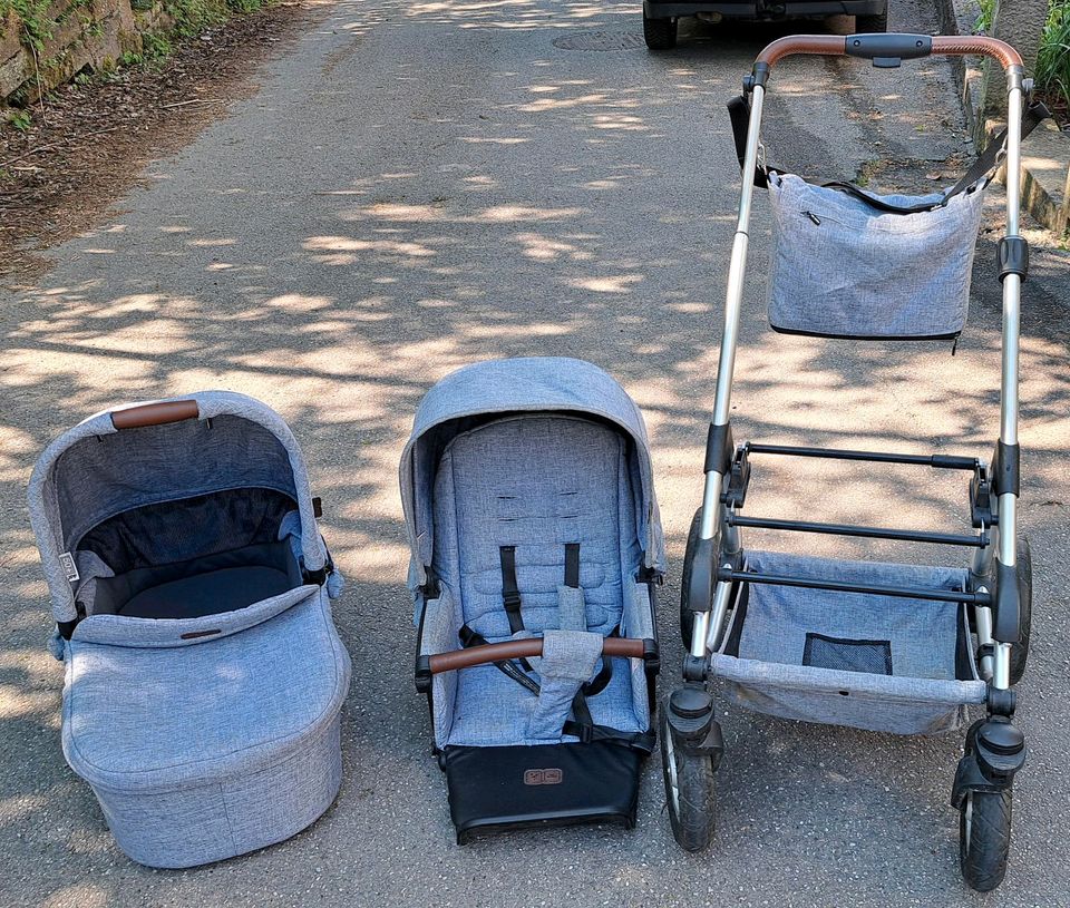 ABC Kinderwagen Set mit zwei Aufsätzen zuzüglich Tasche gebraucht in Öhringen