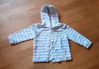 Jacke Jäckchen mit Kapuze Nickistoff Frosch gestreift Größe 74/80 Düsseldorf - Eller Vorschau