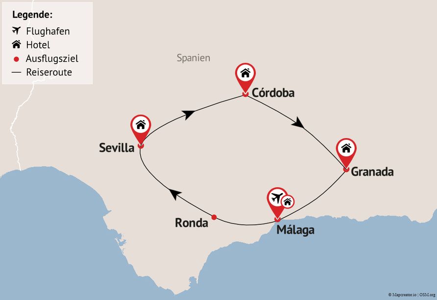 8-tägige Rundreise durch Andalusien mit Frühstück ab 999€ in Berlin