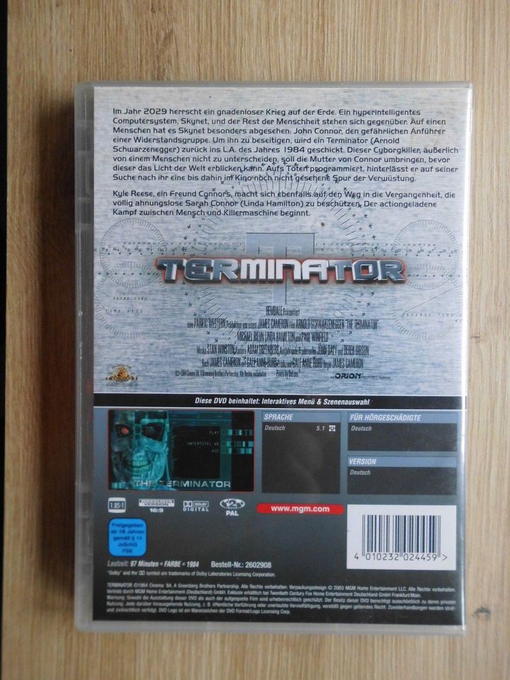 DVD Film Terminator in Schmelz