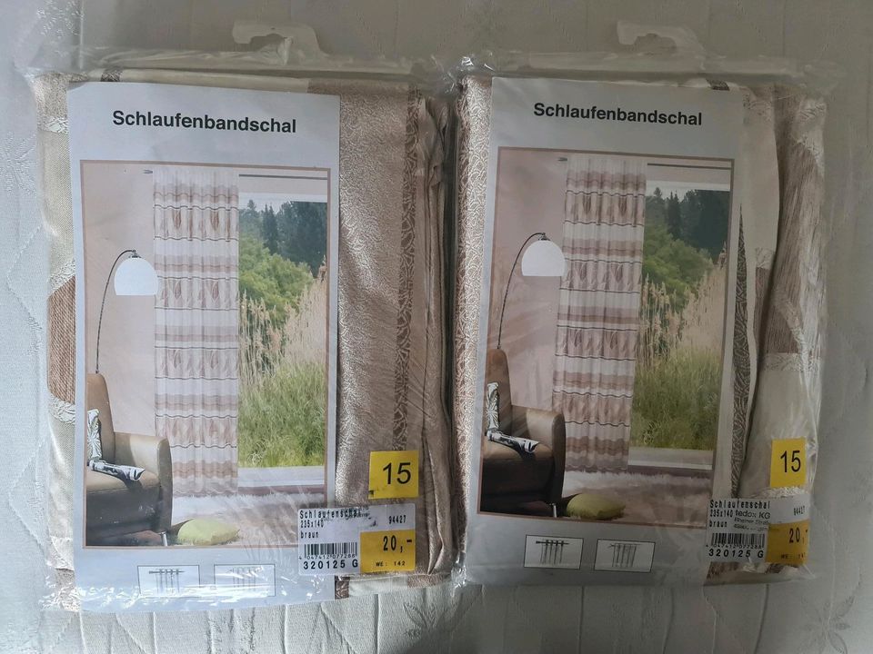 Schlaufenbandschal / Vorhänge besch Neu 235×140cm in Spelle