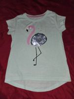 Flamingo T-shirt mit Pailletten Gr. 122/128 Rostock - Lütten Klein Vorschau