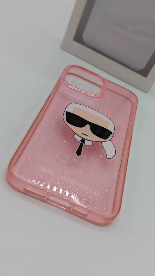 iPhone 13 Pro Max Karl Lagerfeld Glitzerhülle- Gebraucht in Oberkochen