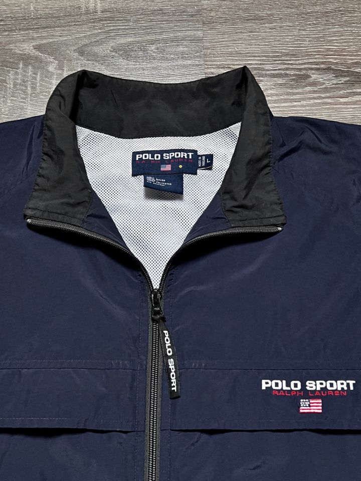 Polo Sport Ralph Lauren Windbreaker Jacke XL XXL Vintage 90s 90er in Quierschied