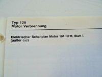 Mercedes Benz Elektrischer Schaltplan Motor 104 HFM Typ 129 SL Dortmund - Bodelschwingh Vorschau