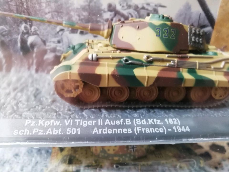 Panzer Modell 1:72, 1x Tiger II in Silbitz