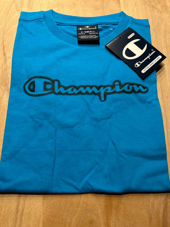 Neu! Champion T-Shirt blau Gr. XS 116/122 in Baden-Württemberg - Schömberg  b. Württ | eBay Kleinanzeigen ist jetzt Kleinanzeigen