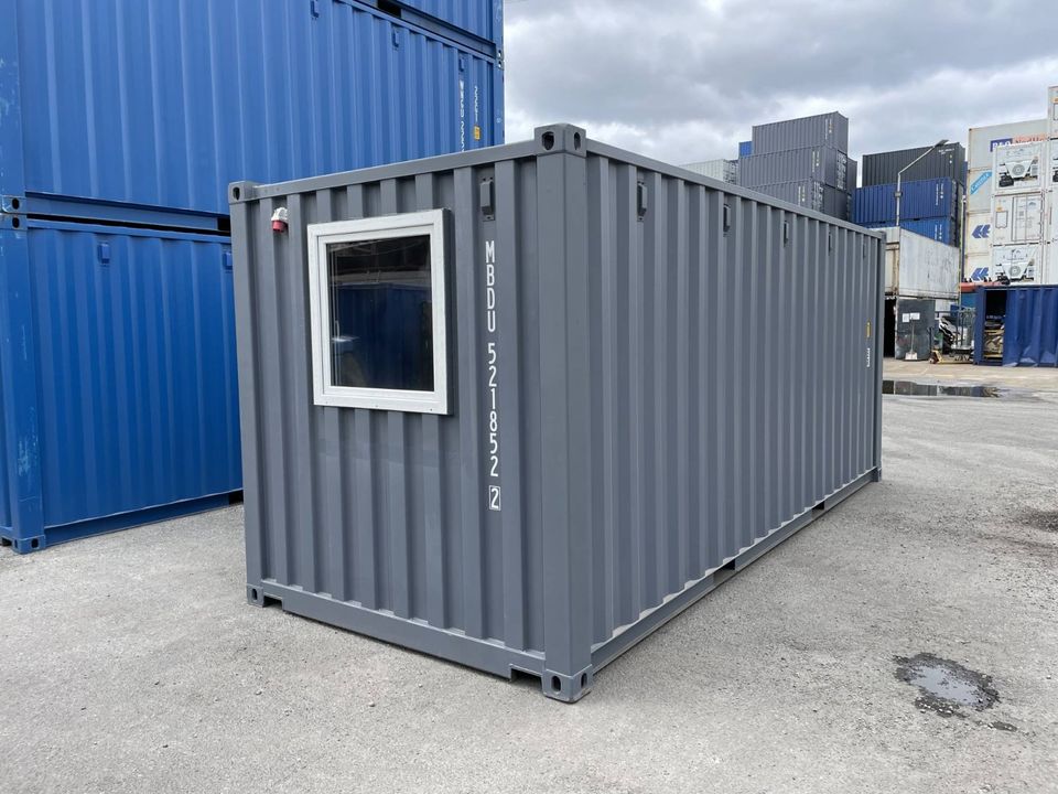 ✅ 20 Fuß ONE WAY Lagercontainer/ Seecontainer/ Materialcontainer mit Fenster und LED Licht in Hamburg